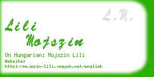 lili mojszin business card